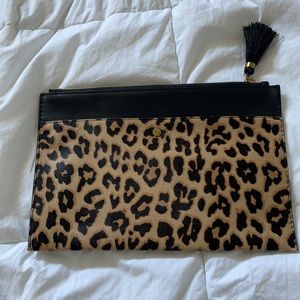 Jcrew leopard clutch